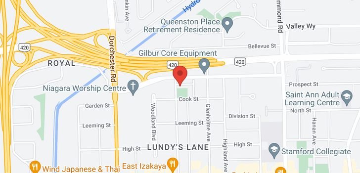 map of 18 -  5490 PRINCE EDWARD Avenue